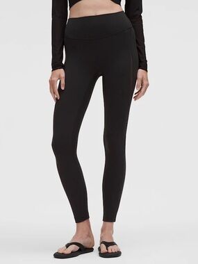 Lululemon Nulu High-Rise Mesh-Panel Tight 25" Black 8 New